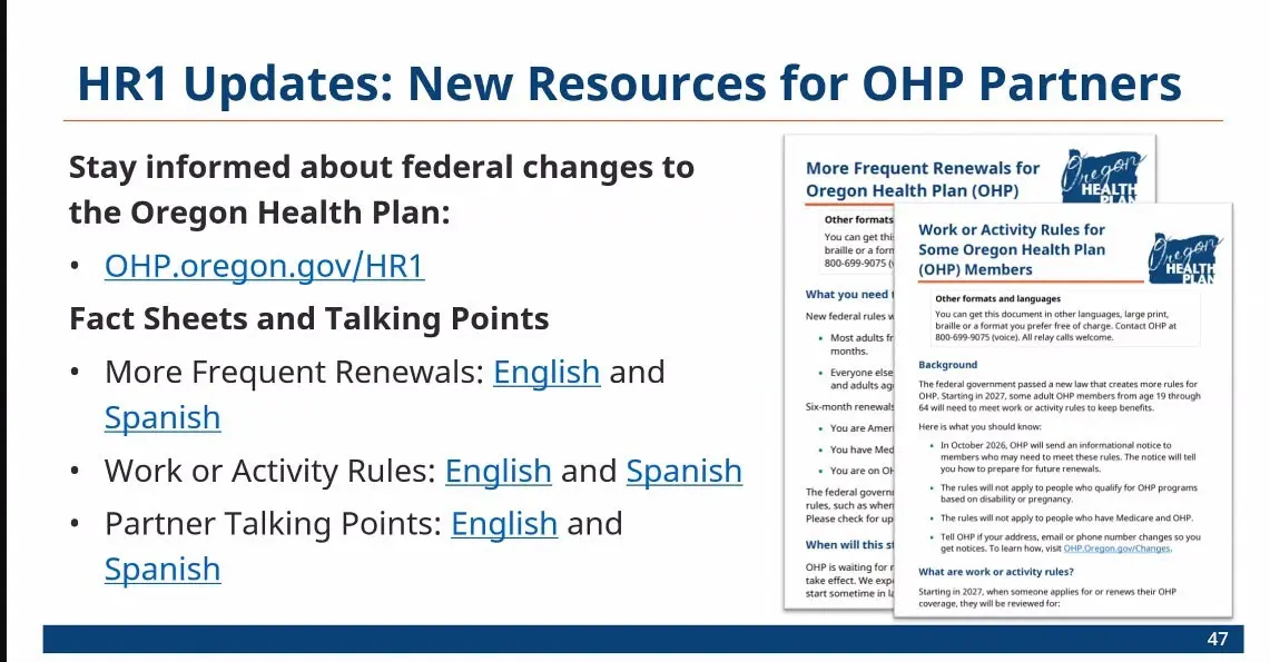 HR1 Updates: New Resources for OHP Partners