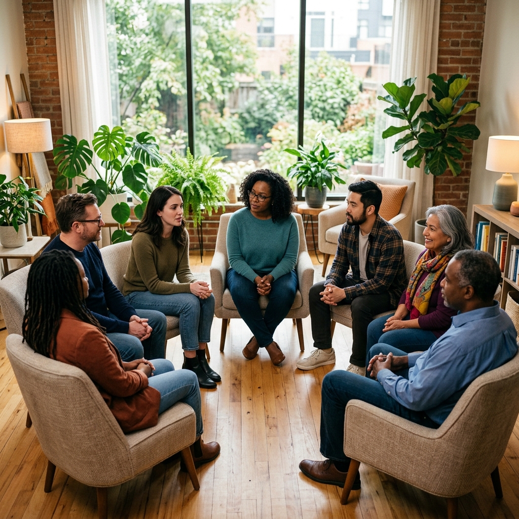 Supportive group counseling session